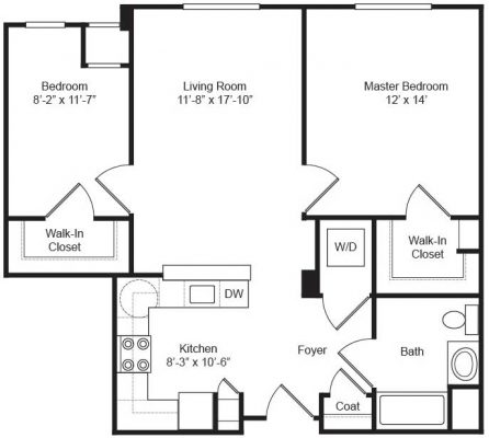 Covenant Village 2BR Floor Plan