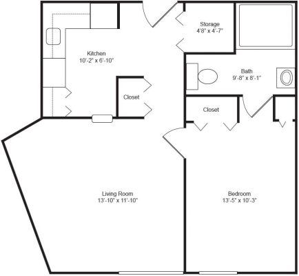 Marywood Apartments Barrier Free Floor Plan